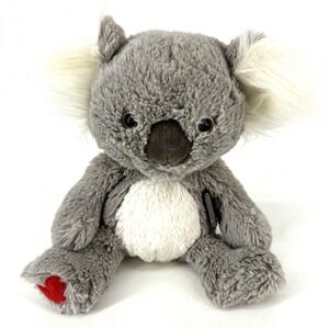 Hallmark Kuddle Koala Plush Toy Heart Plastic Pellets Gray White Stuffed Animal